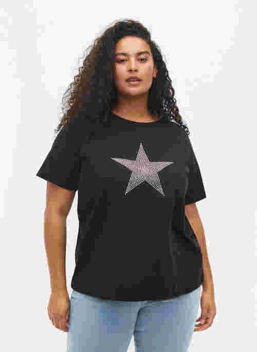 T-shirt in organic cotton with studs