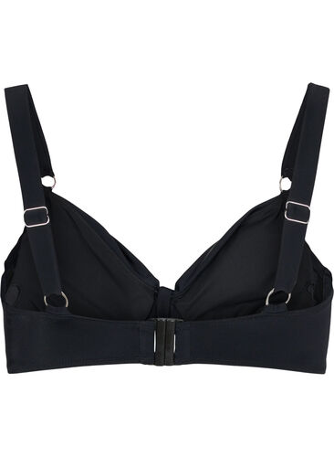 Bikini underwire bra with draping, Black, Packshot image number 1