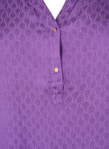 Viscose tunic with tone-on-tone pattern, Lavender Violet, Packshot image number 2