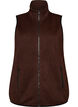 Vest with high neck and zipper, Brown, Packshot image number 0