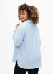 Cotton shirt with broderie anglaise, Chambray Blue, Model image number 1