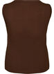 Rib top with square neckline, Brown, Packshot image number 1