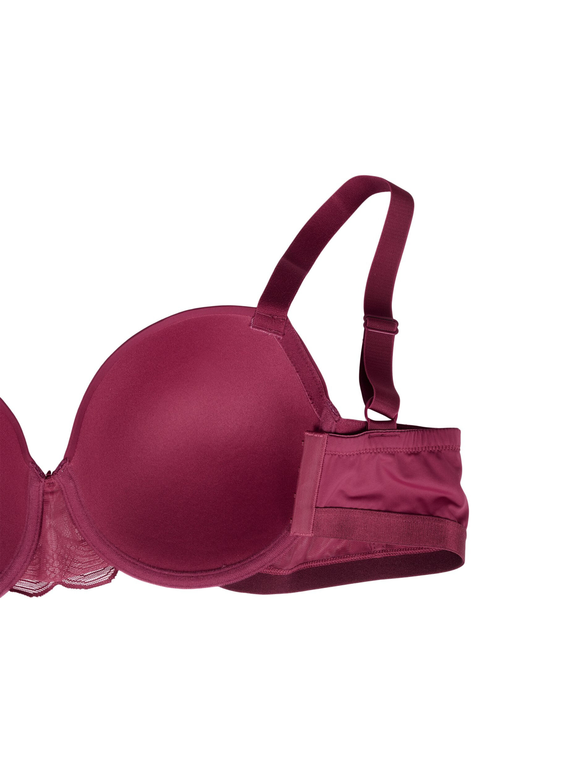 Zizzifashion Moulded bra with mesh, Red, Packshot image number 3