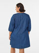 Short denim dress with 3/4 sleeves, Blue, Model image number 2