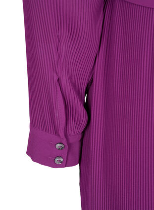 Pleated shirt dress with tie string, Grape Juice, Packshot image number 3