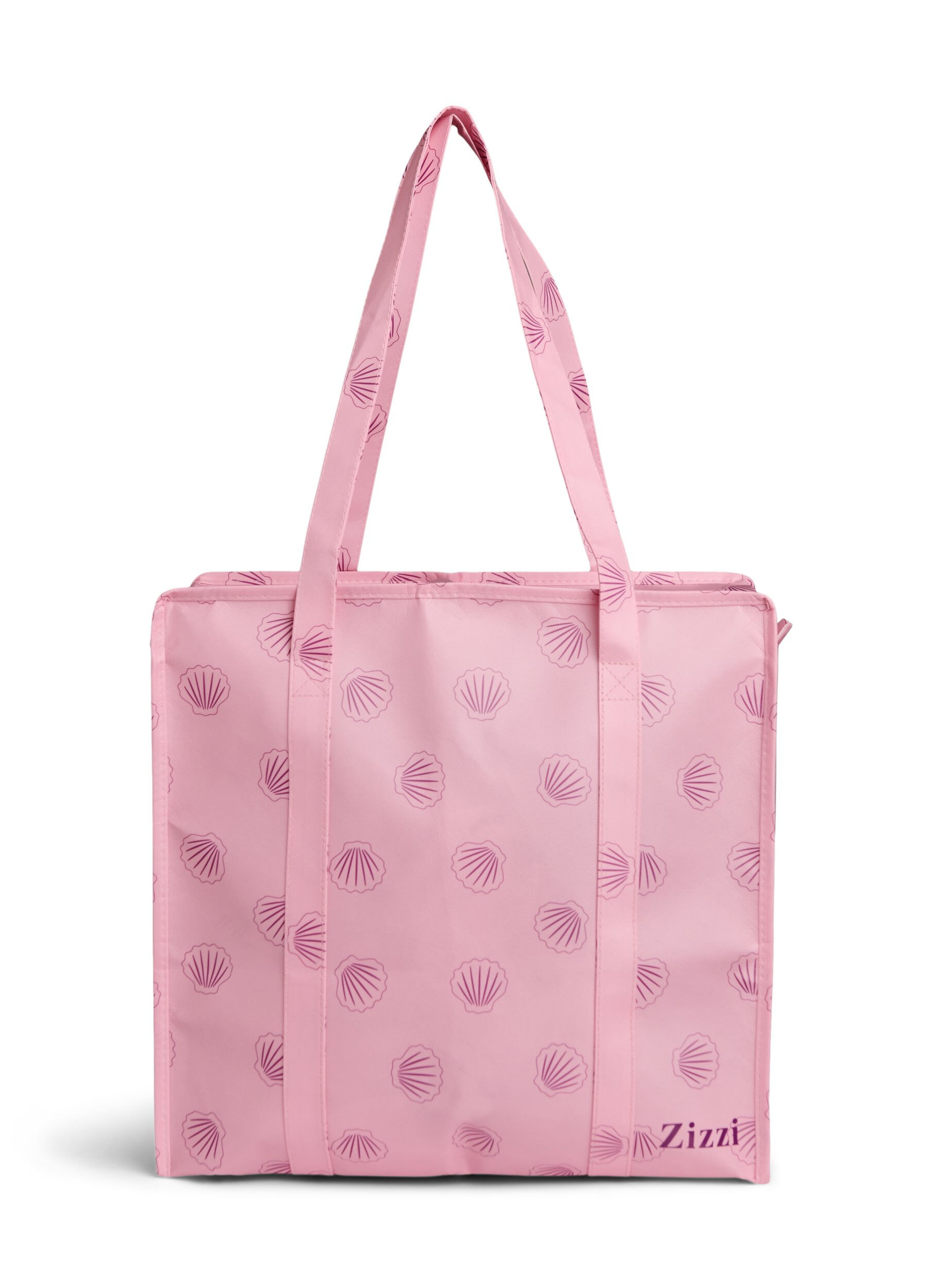 Shopping bag with zipper