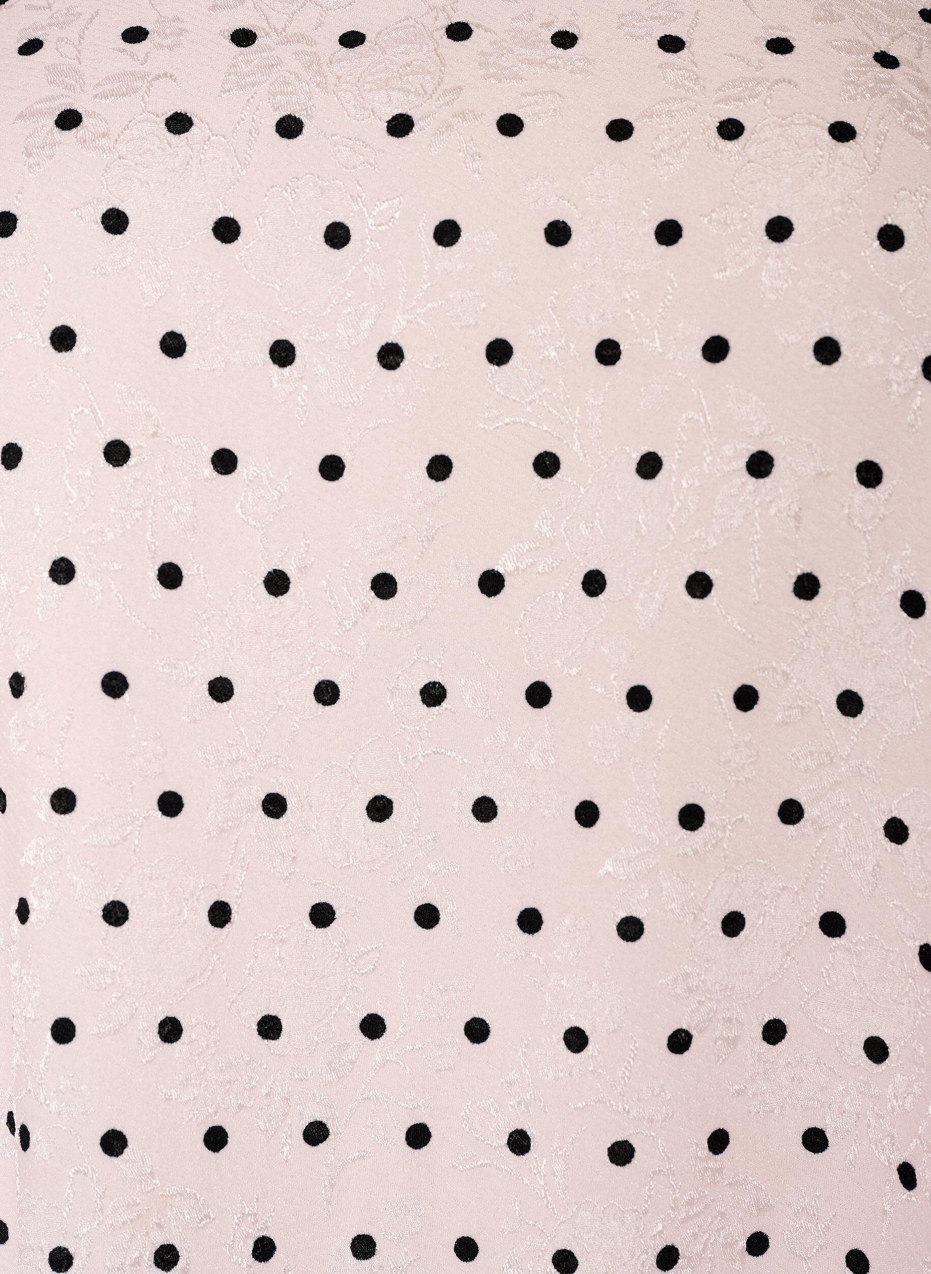 Zizzifashion Polka dot A-line dress with balloon sleeves, Pink, Packshot image number 2