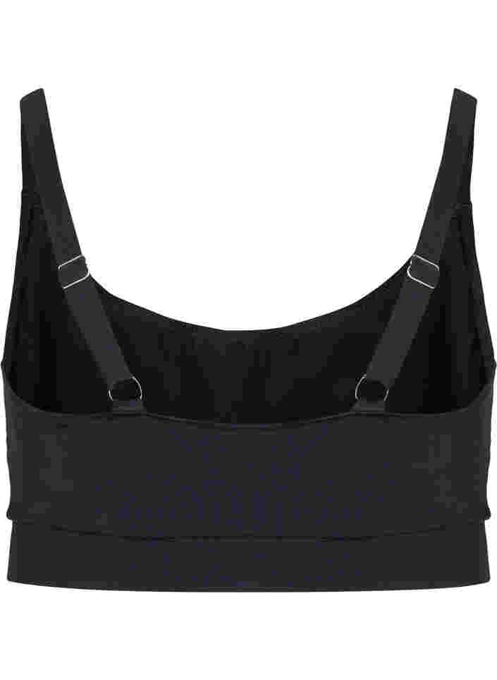 Bikini top with adjustable shoulder straps, Black, Packshot image number 1
