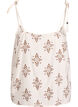 Patterned top with tie straps, Vanilla, Packshot image number 1