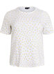 Cotton T-shirt with all-over print, White, Packshot image number 0