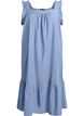 Midi dress in cotton with ruffle details, Light Blue, Packshot image number 0