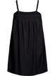 Short viscose dress with spaghetti straps, Black, Packshot image number 1