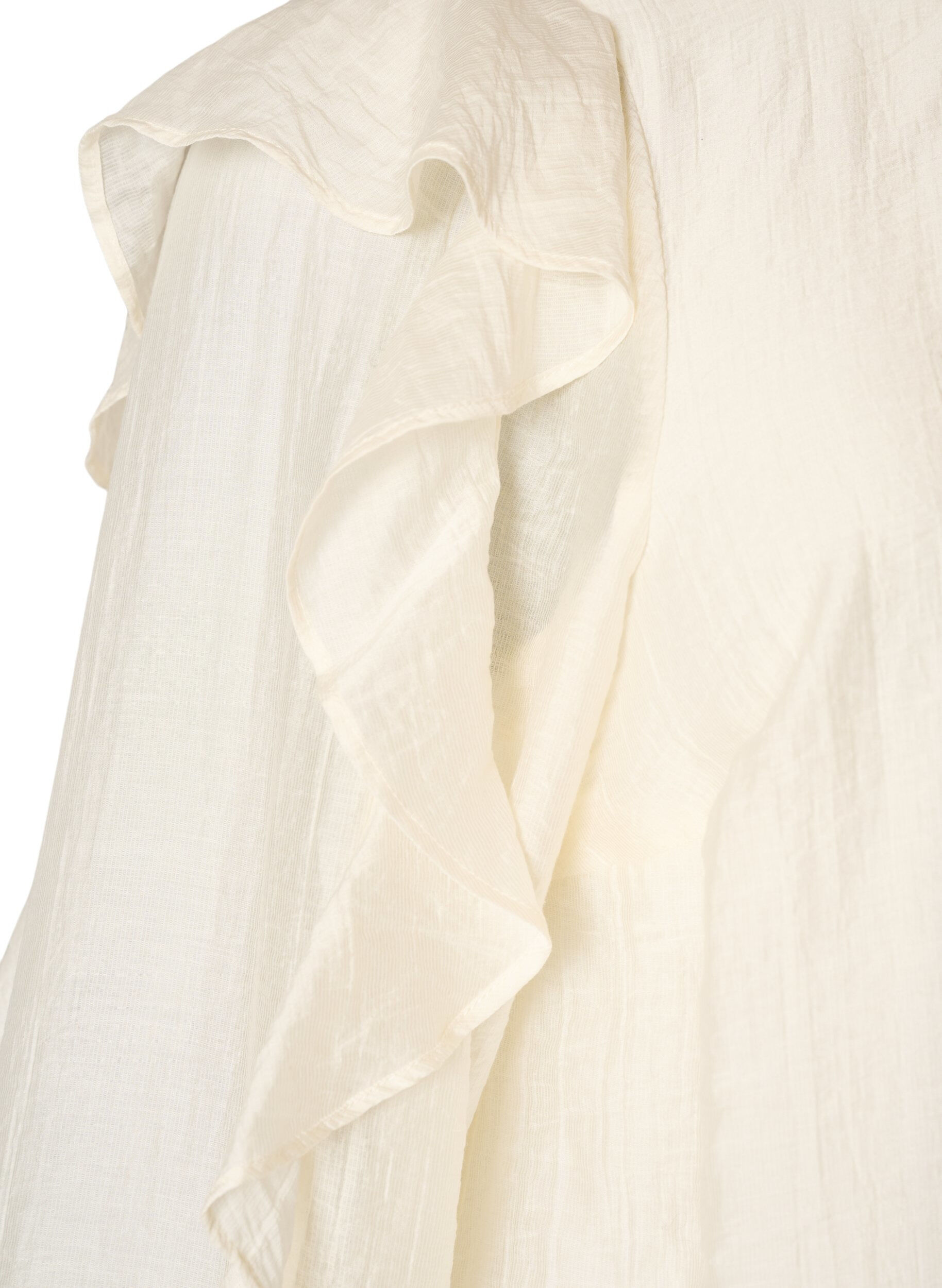 ZizzifashionBlouse with ruffles and balloon shape, Vanilla, Packshot image number 3