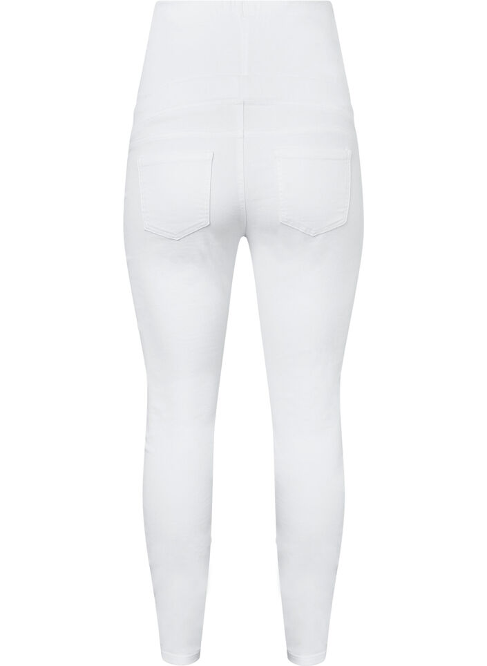 Pregnancy jeggings in cotton, White, Packshot image number 1