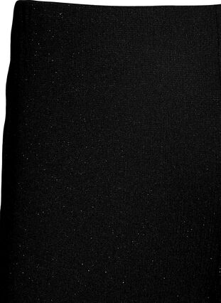 Flared glitter trousers, Black w. Black, Packshot image number 2