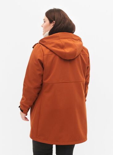 Short softshell jacket with pockets, Ginger Bread, Model image number 1