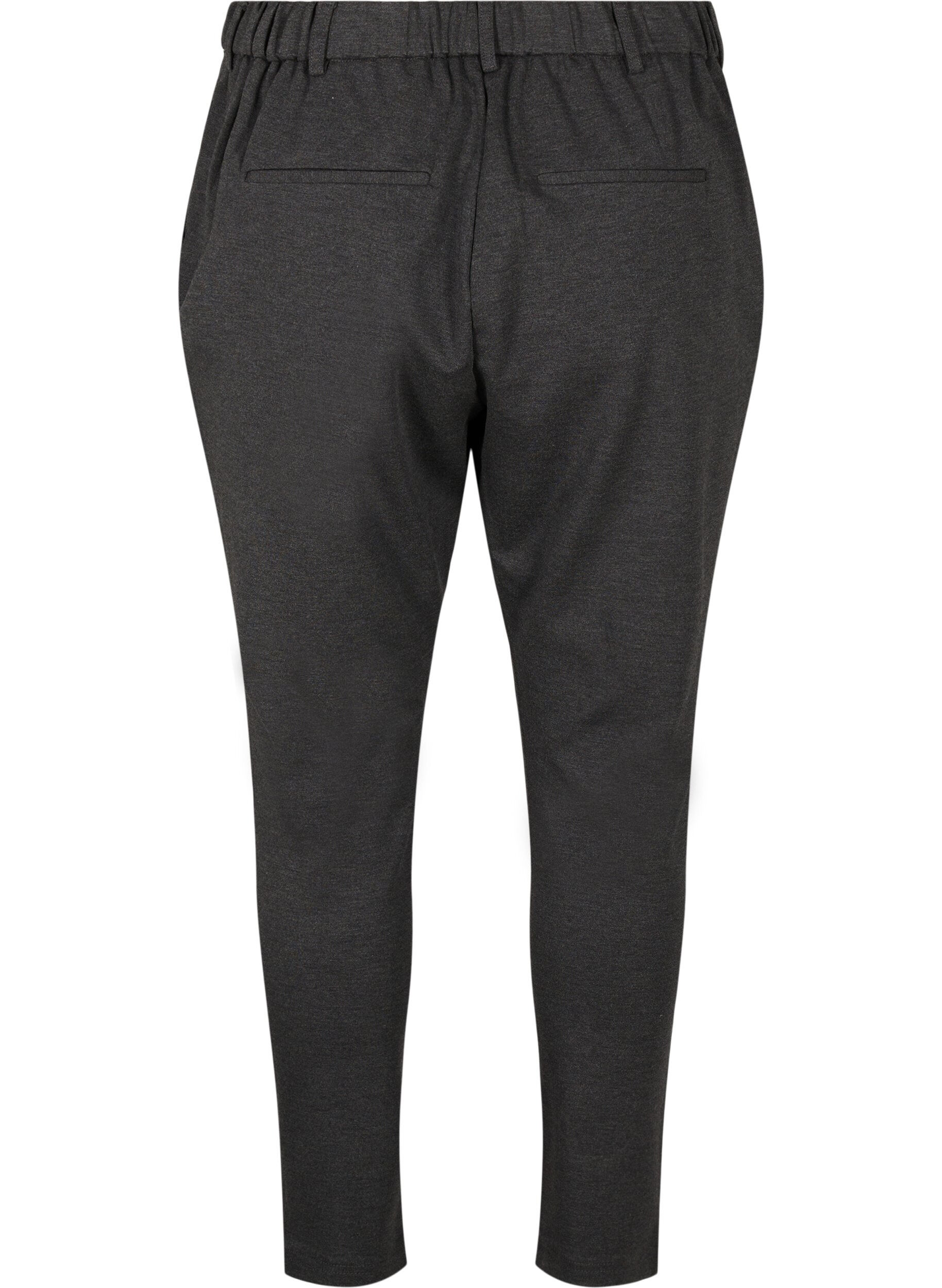 Zizzifashion Cropped Maddison trousers, Dark Grey, Packshot image number 1