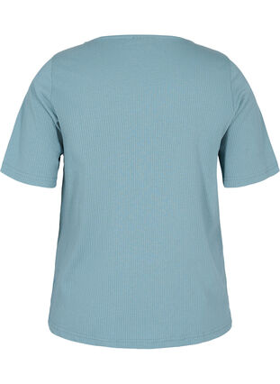 Short-sleeved T-shirt with buttons, Goblin Blue, Packshot image number 1