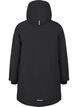 Practical winter jacket with hood and pockets, Black, Packshot image number 1