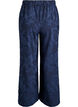 Loose trousers with a textured tone-on-tone pattern, Blue, Packshot image number 1