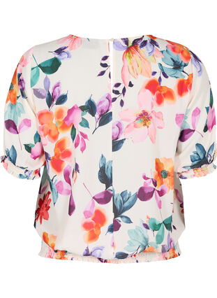 Floral blouse with smocking, Buttercream Flower , Packshot image number 1