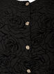 Blouse with floral pattern and balloon sleeves, Black, Packshot image number 2