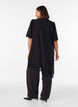 Tunic with asymmetric lace trim, Black, Model image number 2