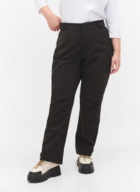 Softshell trousers with adjustable velcro, Black, Model