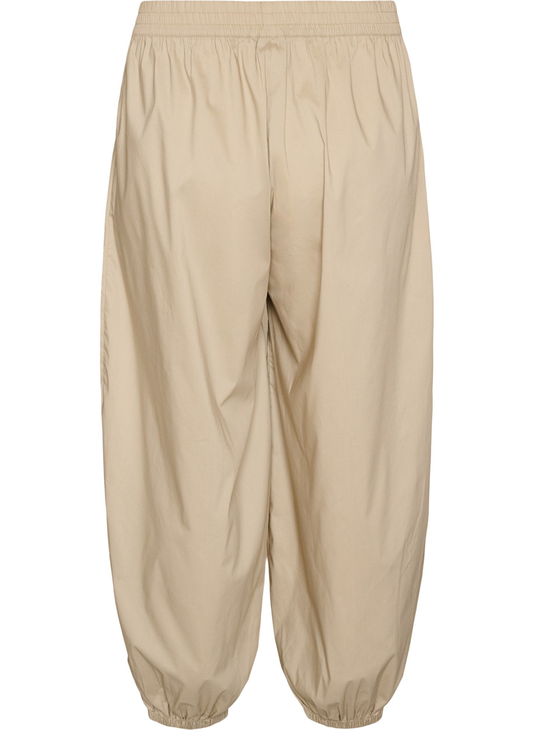 ZizzifashionBalloon trousers with pockets and an elasticated waistband, Beige, Packshot image number 1
