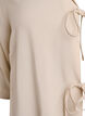 Viscose pyjama top with tie fastening and floral print, Beige, Packshot image number 2