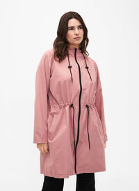 FLASH - Water-repellent parka with hood, Ash Rose, Model