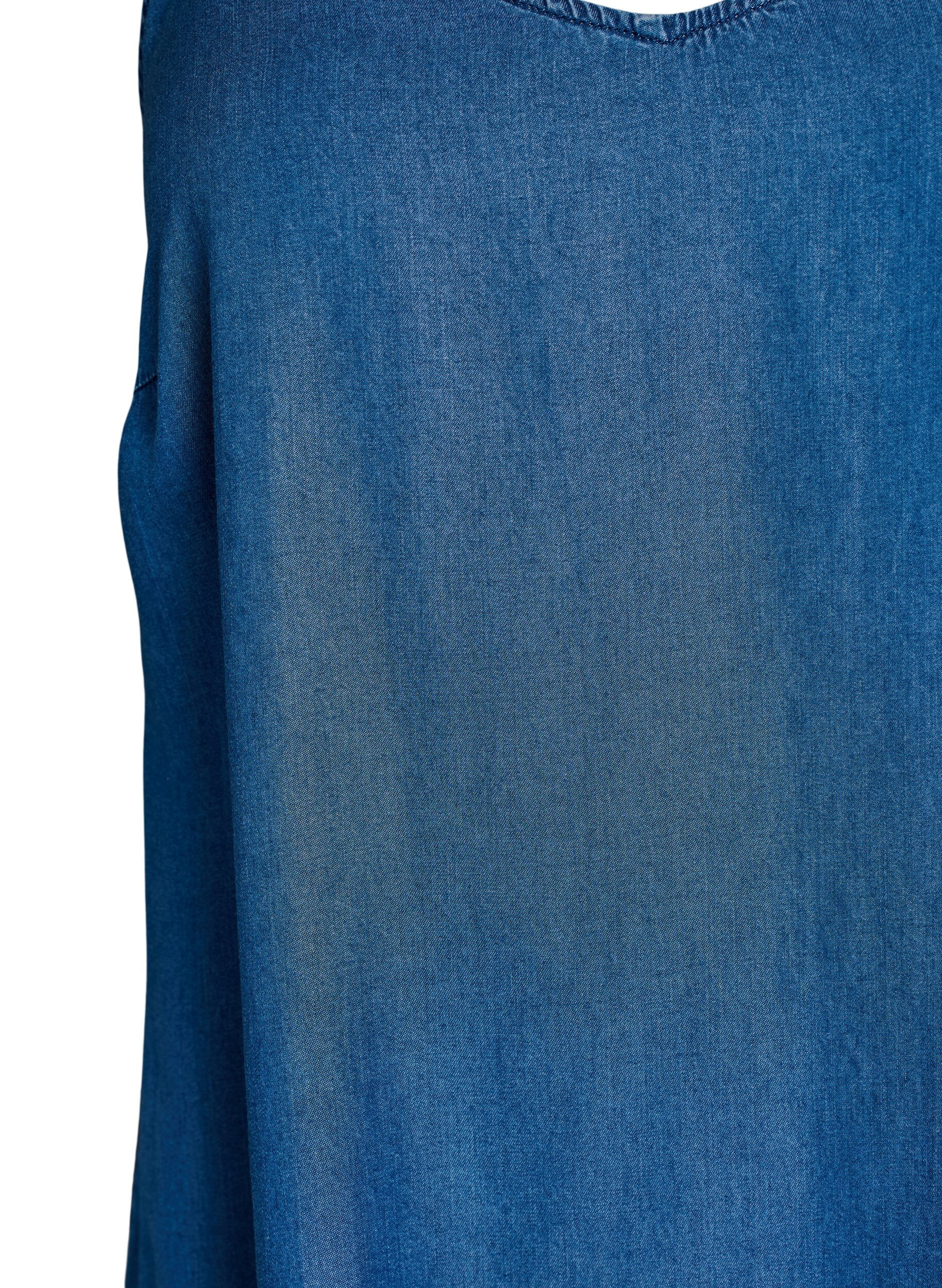 ZizzifashionKnee-length strap dress in TENCEL&trade; Lyocell with a denim look, Blue, Packshot image number 2