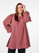 FLASH - Long-sleeved tunic with a round neck, Brown, Model image number 0