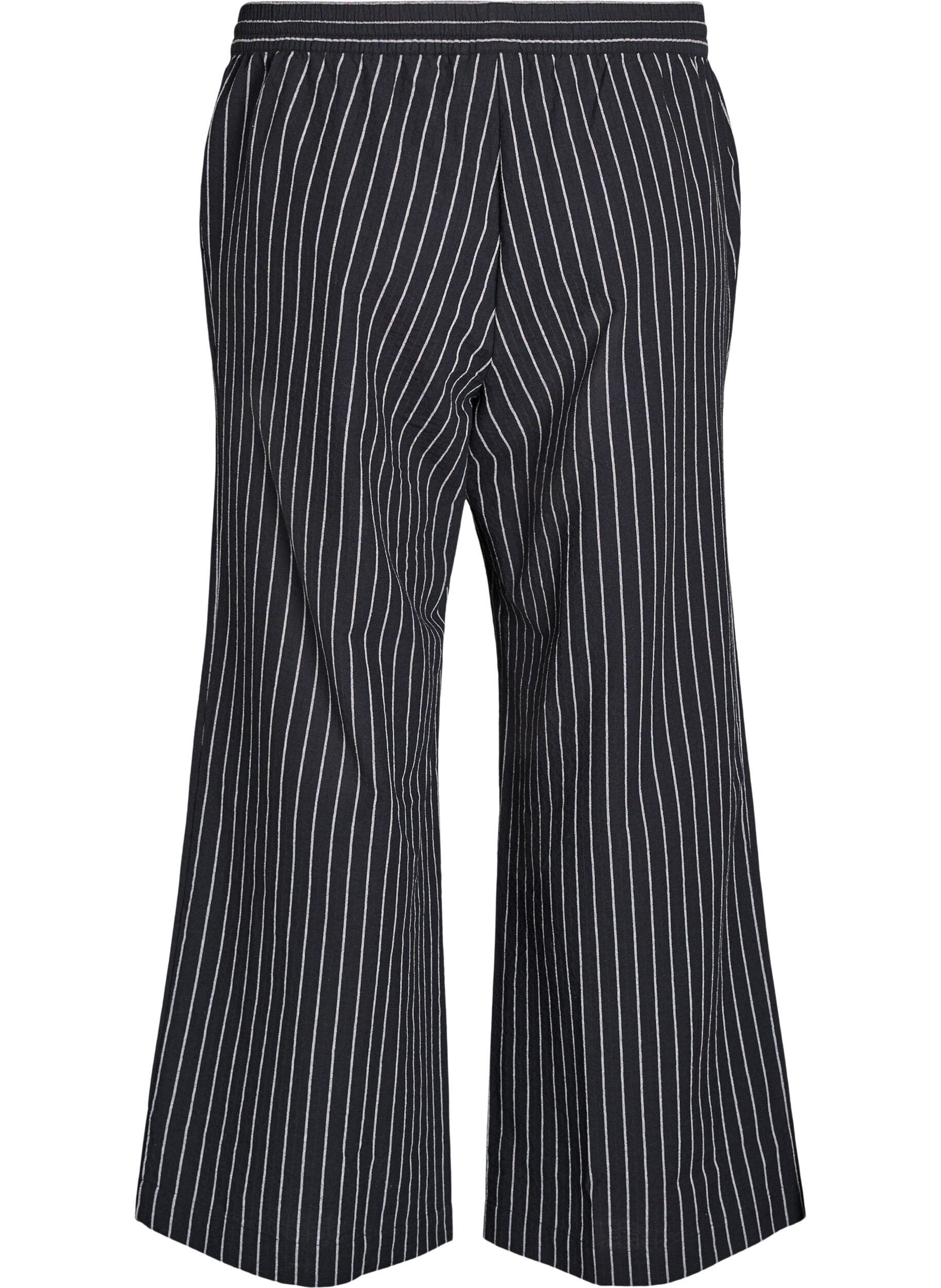 ZizzifashionLoose trousers with high waist and pockets, Black, Packshot image number 1