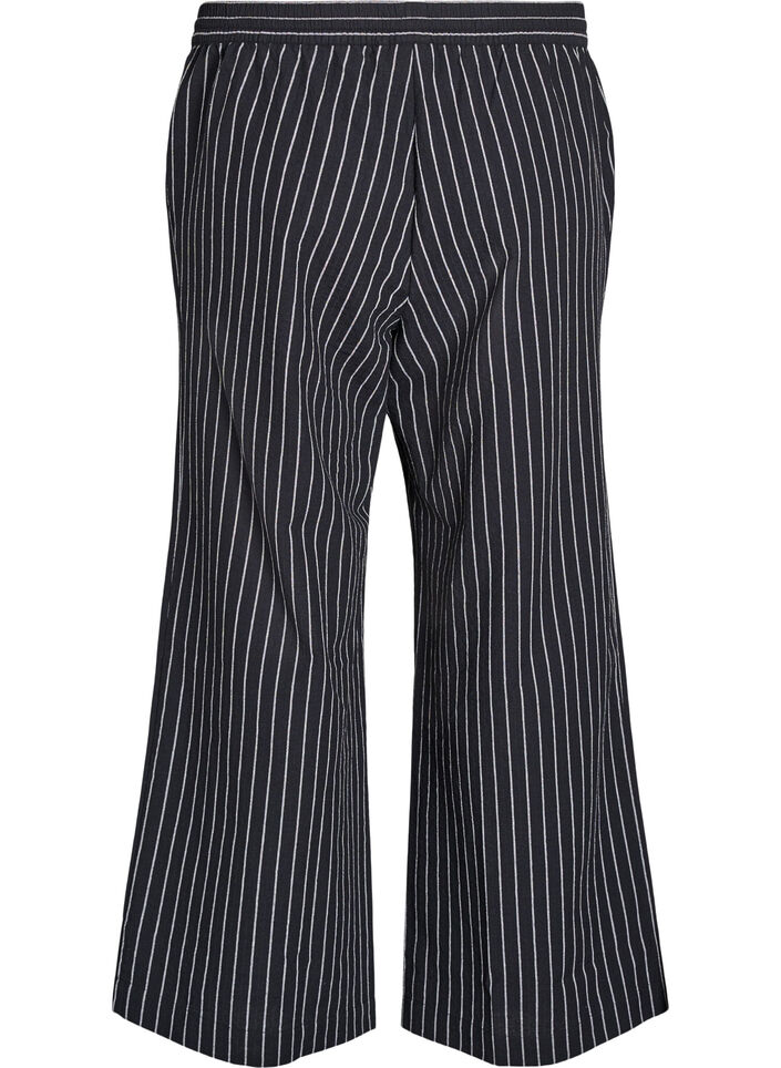 Loose trousers with high waist and pockets, Black, Packshot image number 1