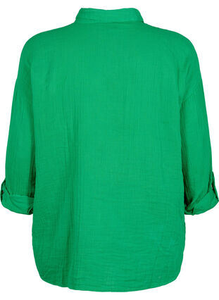 Shirt with cotton muslin collar, Jolly Green, Packshot image number 1