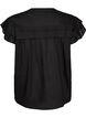Sleeveless A-line cotton shirt blouse, Black, Packshot image number 1