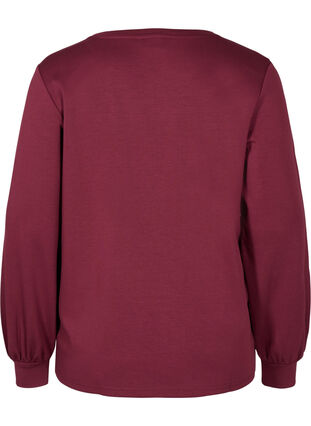 Sweatshirt with a round neckline and long sleeves, Zinfandel, Packshot image number 1