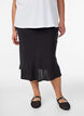 Viscose skirt with an elasticated waist, Black, Model image number 2