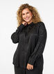 Shirt with tone-on-tone paisley pattern, Black, Model image number 0