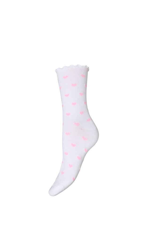 Cotton socks with patterns, White, Packshot image number 0