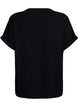 Loose blouse with short sleeves, Black, Packshot image number 1