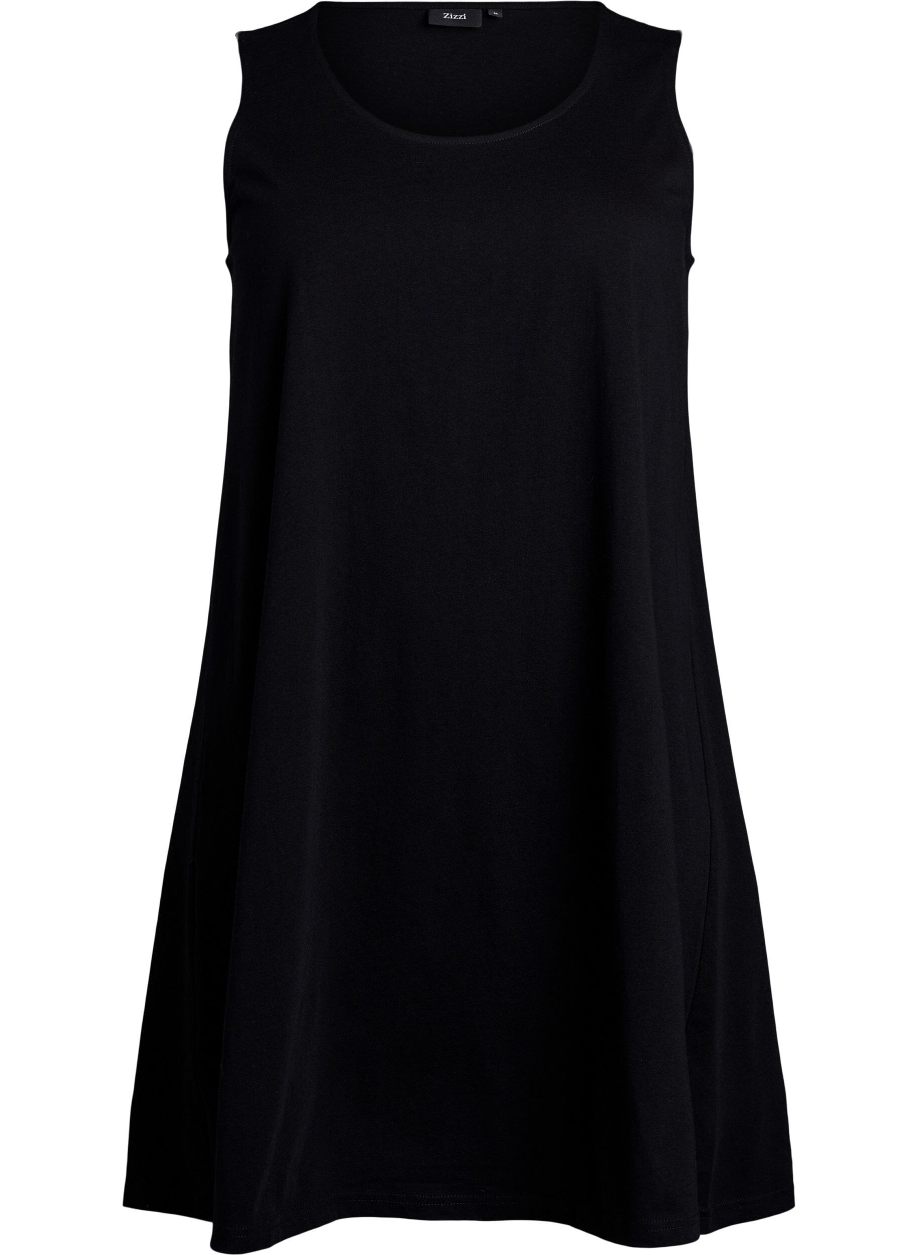 Zizzifashion Sleeveless A-line dress, Black, Packshot image number 0