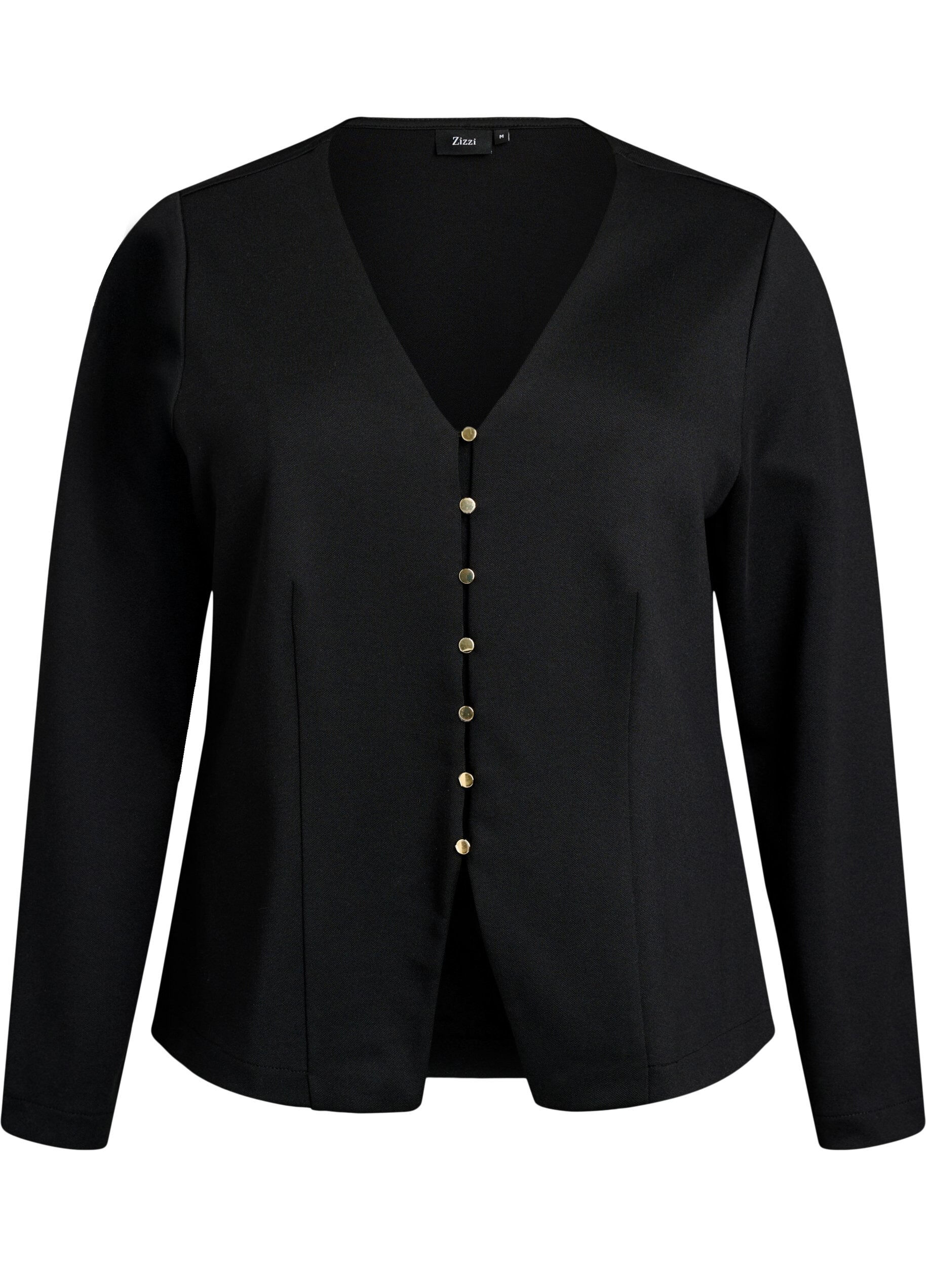 V-neck cardigan with gold-coloured buttons