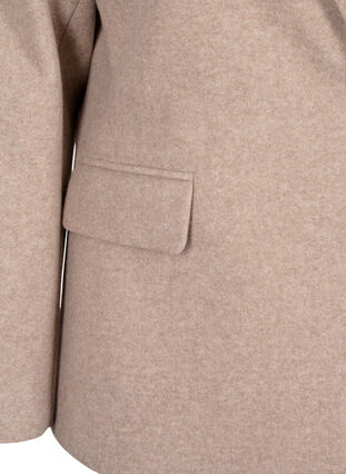 Melange blazer with slit, Pumice Stone Mel., Packshot image number 3