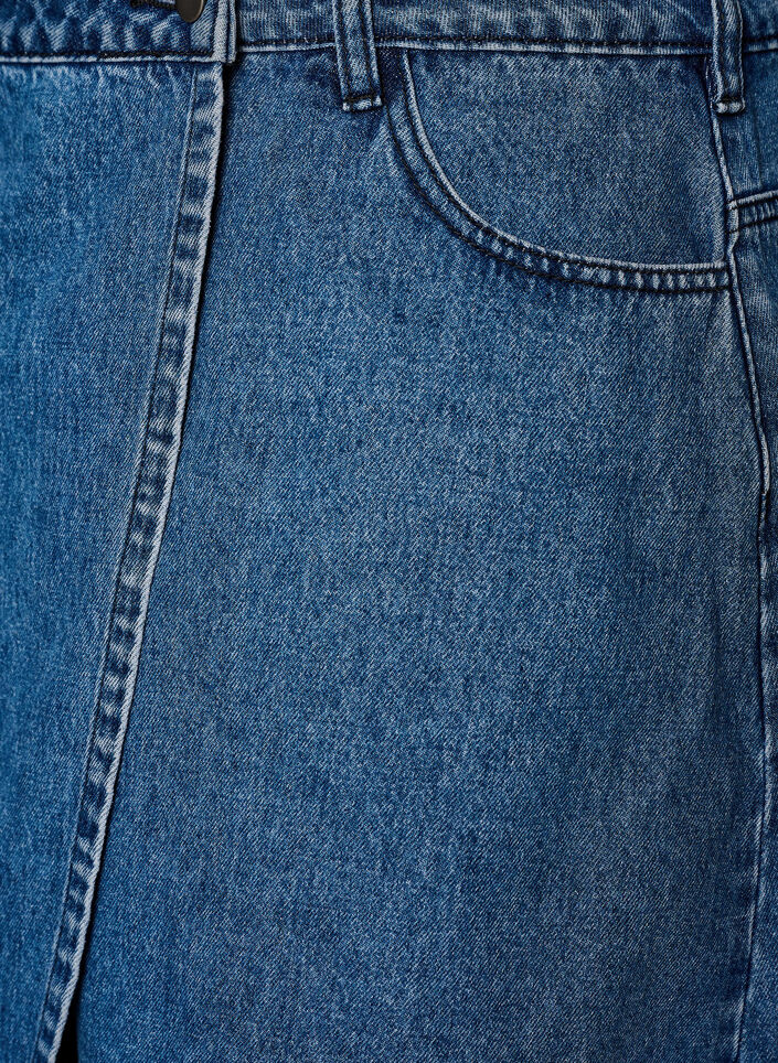Short A-line denim skirt, Blue, Packshot image number 2