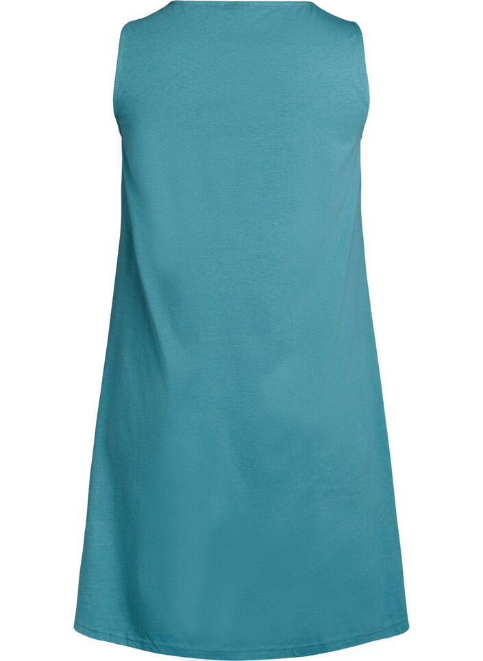 Sleeveless A-line dress, Blue, Packshot image number 1