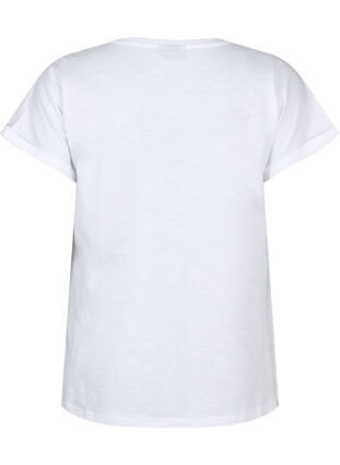 Printed T-shirt in organic cotton, Bright White, Packshot image number 1