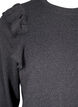 Long-sleeved blouse with ruffle details, Dark Grey Melange, Packshot image number 2