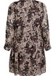 Short A-line dress with floral print, Black, Packshot image number 1
